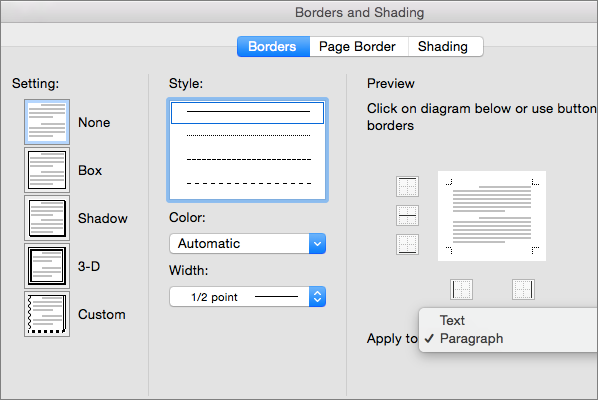 download borders for word mac